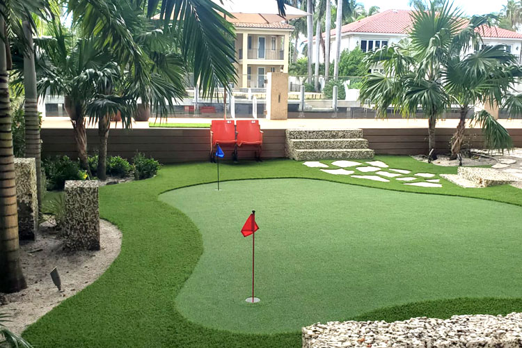 Outdoor Space with Synthetic Turf